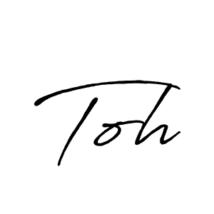 You should practise on your own different ways (Antro_Vectra_Bolder) to write your name (Toh) in signature. don't let someone else do it for you. Toh signature style 7 images and pictures png