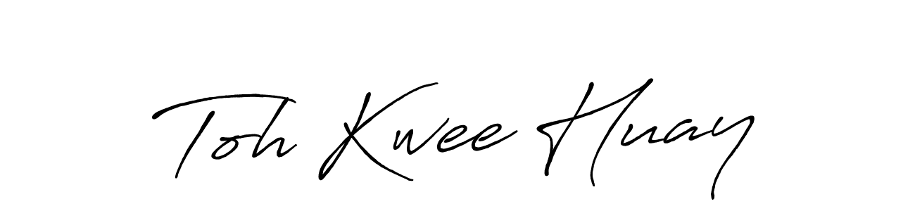 Make a beautiful signature design for name Toh Kwee Huay. With this signature (Antro_Vectra_Bolder) style, you can create a handwritten signature for free. Toh Kwee Huay signature style 7 images and pictures png