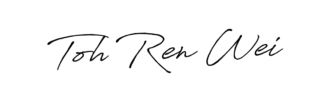 How to make Toh Ren Wei signature? Antro_Vectra_Bolder is a professional autograph style. Create handwritten signature for Toh Ren Wei name. Toh Ren Wei signature style 7 images and pictures png