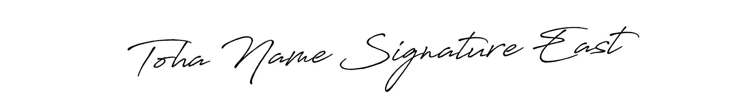 Also You can easily find your signature by using the search form. We will create Toha Name Signature East name handwritten signature images for you free of cost using Antro_Vectra_Bolder sign style. Toha Name Signature East signature style 7 images and pictures png