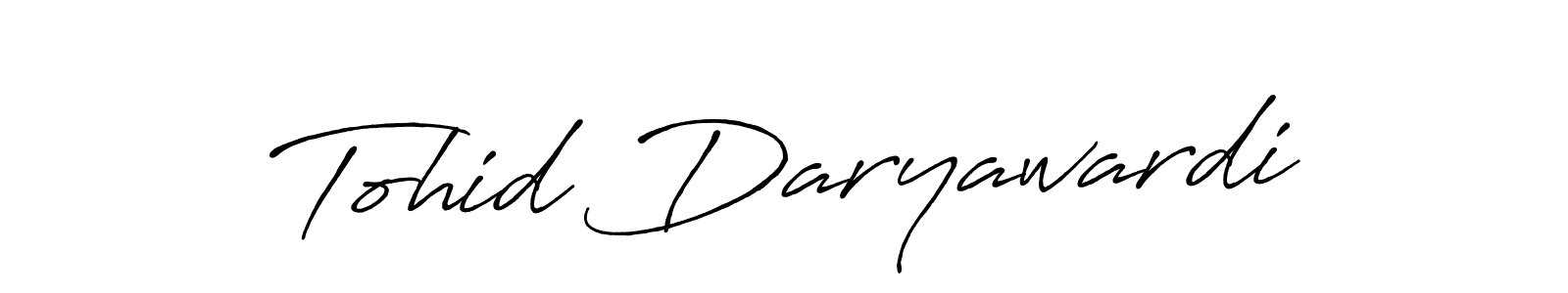 How to make Tohid Daryawardi name signature. Use Antro_Vectra_Bolder style for creating short signs online. This is the latest handwritten sign. Tohid Daryawardi signature style 7 images and pictures png