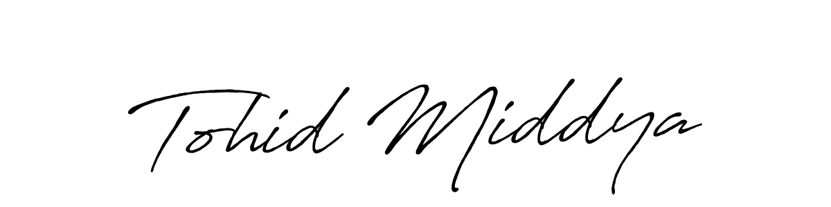 Make a short Tohid Middya signature style. Manage your documents anywhere anytime using Antro_Vectra_Bolder. Create and add eSignatures, submit forms, share and send files easily. Tohid Middya signature style 7 images and pictures png