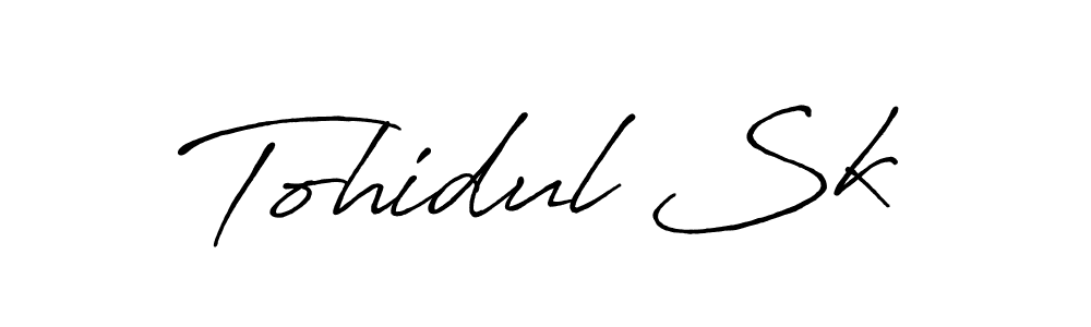 How to make Tohidul Sk name signature. Use Antro_Vectra_Bolder style for creating short signs online. This is the latest handwritten sign. Tohidul Sk signature style 7 images and pictures png