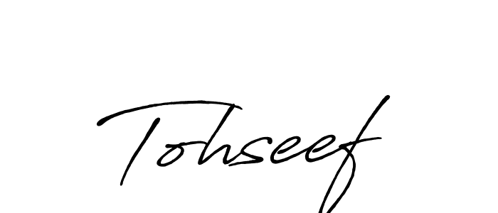 Create a beautiful signature design for name Tohseef. With this signature (Antro_Vectra_Bolder) fonts, you can make a handwritten signature for free. Tohseef signature style 7 images and pictures png