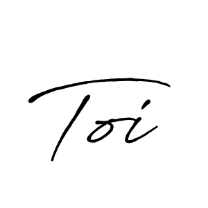 Create a beautiful signature design for name Toi. With this signature (Antro_Vectra_Bolder) fonts, you can make a handwritten signature for free. Toi signature style 7 images and pictures png