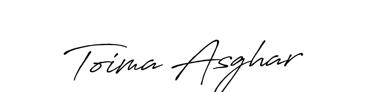 The best way (Antro_Vectra_Bolder) to make a short signature is to pick only two or three words in your name. The name Toima Asghar include a total of six letters. For converting this name. Toima Asghar signature style 7 images and pictures png