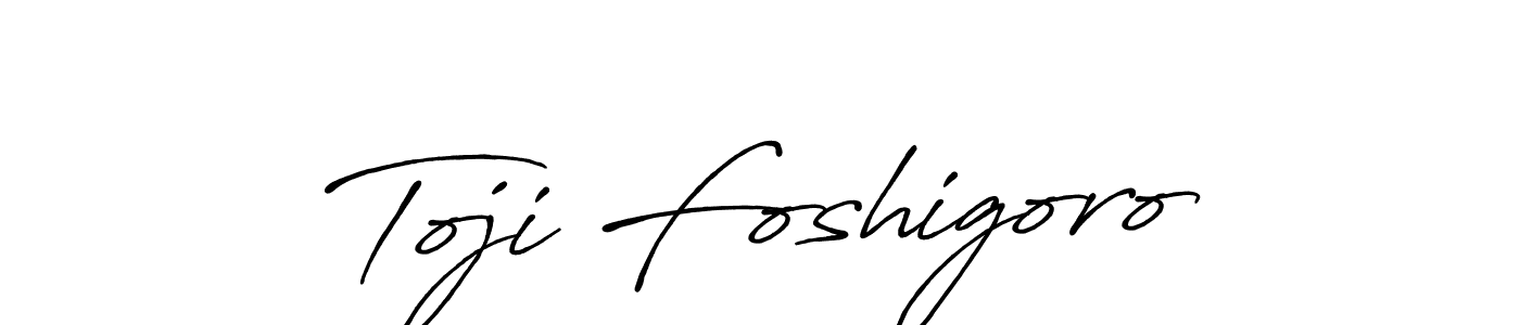 The best way (Antro_Vectra_Bolder) to make a short signature is to pick only two or three words in your name. The name Toji Foshigoro include a total of six letters. For converting this name. Toji Foshigoro signature style 7 images and pictures png