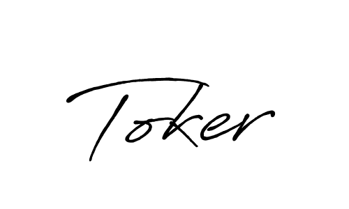 Use a signature maker to create a handwritten signature online. With this signature software, you can design (Antro_Vectra_Bolder) your own signature for name Toker. Toker signature style 7 images and pictures png