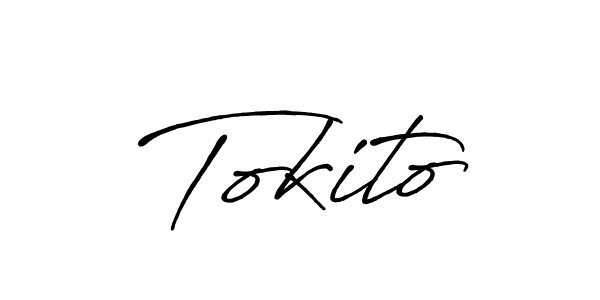 Use a signature maker to create a handwritten signature online. With this signature software, you can design (Antro_Vectra_Bolder) your own signature for name Tokito. Tokito signature style 7 images and pictures png