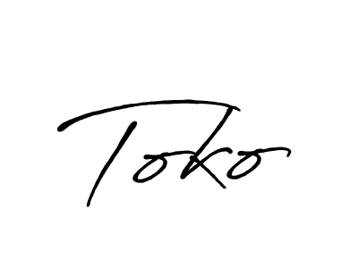 How to Draw Toko signature style? Antro_Vectra_Bolder is a latest design signature styles for name Toko. Toko signature style 7 images and pictures png