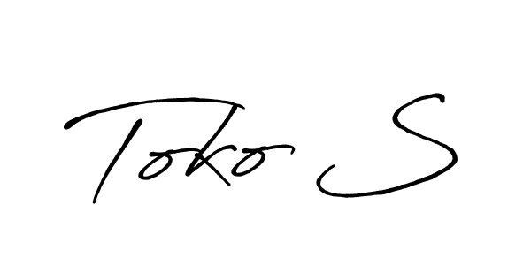 Once you've used our free online signature maker to create your best signature Antro_Vectra_Bolder style, it's time to enjoy all of the benefits that Toko S name signing documents. Toko S signature style 7 images and pictures png