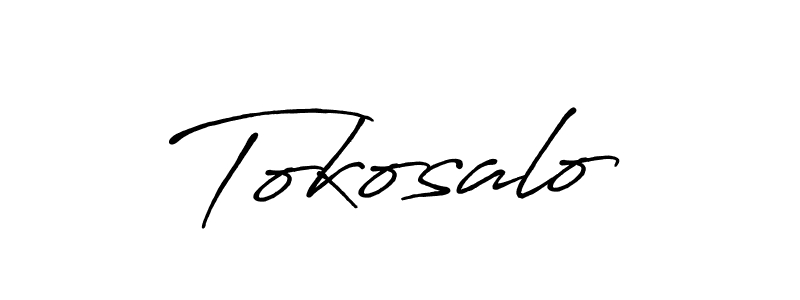 Design your own signature with our free online signature maker. With this signature software, you can create a handwritten (Antro_Vectra_Bolder) signature for name Tokosalo. Tokosalo signature style 7 images and pictures png