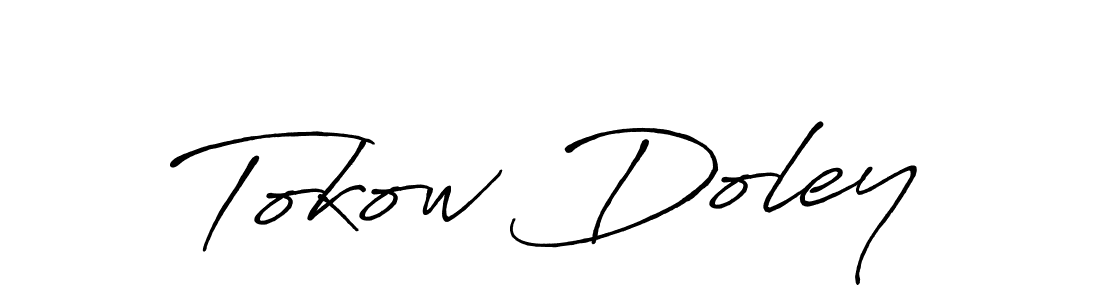 Make a beautiful signature design for name Tokow Doley. With this signature (Antro_Vectra_Bolder) style, you can create a handwritten signature for free. Tokow Doley signature style 7 images and pictures png