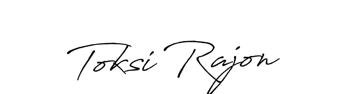 The best way (Antro_Vectra_Bolder) to make a short signature is to pick only two or three words in your name. The name Toksi Rajon include a total of six letters. For converting this name. Toksi Rajon signature style 7 images and pictures png