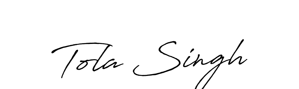 Create a beautiful signature design for name Tola Singh. With this signature (Antro_Vectra_Bolder) fonts, you can make a handwritten signature for free. Tola Singh signature style 7 images and pictures png