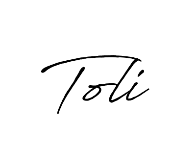 The best way (Antro_Vectra_Bolder) to make a short signature is to pick only two or three words in your name. The name Toli include a total of six letters. For converting this name. Toli signature style 7 images and pictures png