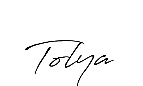 How to make Tolya name signature. Use Antro_Vectra_Bolder style for creating short signs online. This is the latest handwritten sign. Tolya signature style 7 images and pictures png