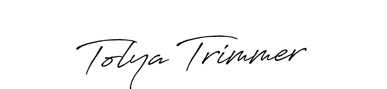 How to make Tolya Trimmer signature? Antro_Vectra_Bolder is a professional autograph style. Create handwritten signature for Tolya Trimmer name. Tolya Trimmer signature style 7 images and pictures png
