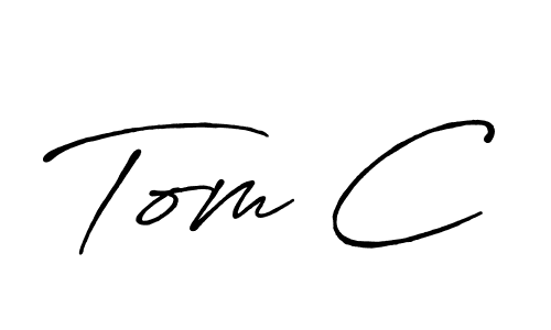 The best way (Antro_Vectra_Bolder) to make a short signature is to pick only two or three words in your name. The name Tom C include a total of six letters. For converting this name. Tom C signature style 7 images and pictures png