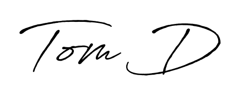Express your personality with a custom Tom D signature crafted with Antro_Vectra_Bolder typography. Free transparent PNG download available. Tom D signature style 7 images and pictures png