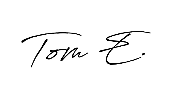 Similarly Antro_Vectra_Bolder is the best handwritten signature design. Signature creator online .You can use it as an online autograph creator for name Tom E.. Tom E. signature style 7 images and pictures png