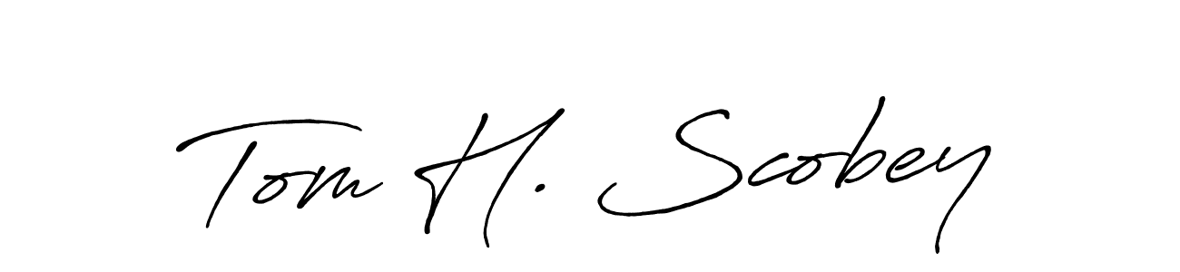 Make a beautiful signature design for name Tom H. Scobey. With this signature (Antro_Vectra_Bolder) style, you can create a handwritten signature for free. Tom H. Scobey signature style 7 images and pictures png