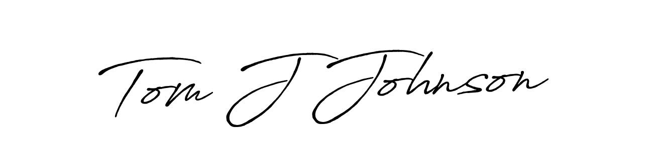 Create a beautiful signature design for name Tom J Johnson. With this signature (Antro_Vectra_Bolder) fonts, you can make a handwritten signature for free. Tom J Johnson signature style 7 images and pictures png