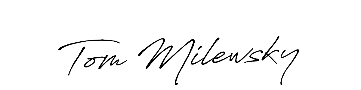 This is the best signature style for the Tom Milewsky name. Also you like these signature font (Antro_Vectra_Bolder). Mix name signature. Tom Milewsky signature style 7 images and pictures png