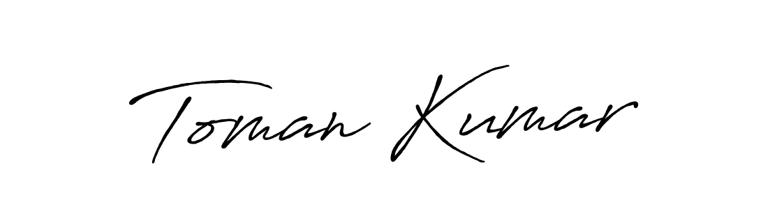 Antro_Vectra_Bolder is a professional signature style that is perfect for those who want to add a touch of class to their signature. It is also a great choice for those who want to make their signature more unique. Get Toman Kumar name to fancy signature for free. Toman Kumar signature style 7 images and pictures png