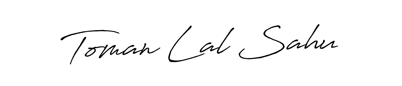 Similarly Antro_Vectra_Bolder is the best handwritten signature design. Signature creator online .You can use it as an online autograph creator for name Toman Lal Sahu. Toman Lal Sahu signature style 7 images and pictures png