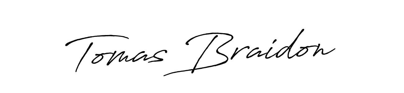 How to make Tomas Braidon name signature. Use Antro_Vectra_Bolder style for creating short signs online. This is the latest handwritten sign. Tomas Braidon signature style 7 images and pictures png