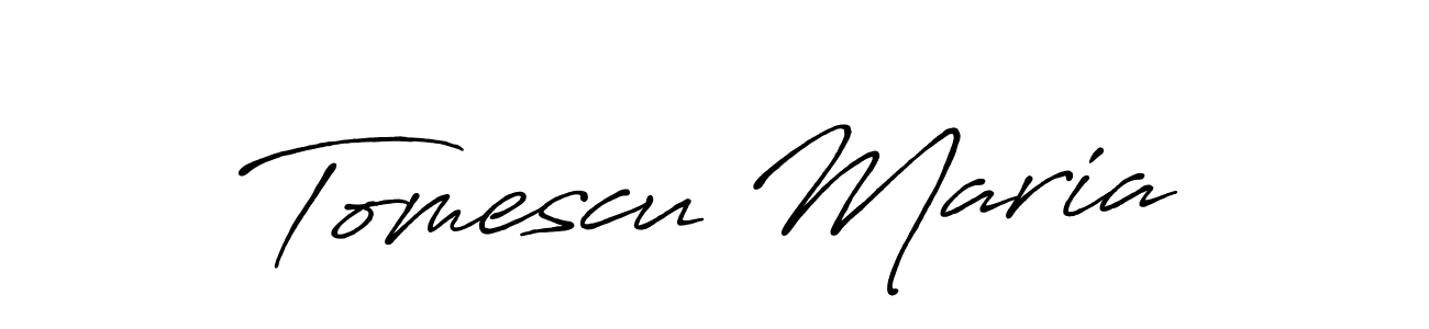 Make a beautiful signature design for name Tomescu Maria. With this signature (Antro_Vectra_Bolder) style, you can create a handwritten signature for free. Tomescu Maria signature style 7 images and pictures png