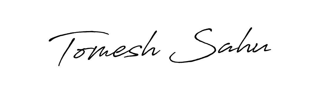 The best way (Antro_Vectra_Bolder) to make a short signature is to pick only two or three words in your name. The name Tomesh Sahu include a total of six letters. For converting this name. Tomesh Sahu signature style 7 images and pictures png