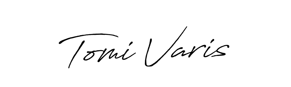 Make a beautiful signature design for name Tomi Varis. With this signature (Antro_Vectra_Bolder) style, you can create a handwritten signature for free. Tomi Varis signature style 7 images and pictures png