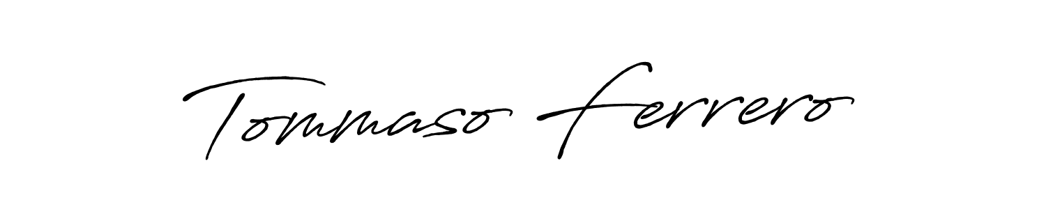 How to make Tommaso Ferrero name signature. Use Antro_Vectra_Bolder style for creating short signs online. This is the latest handwritten sign. Tommaso Ferrero signature style 7 images and pictures png