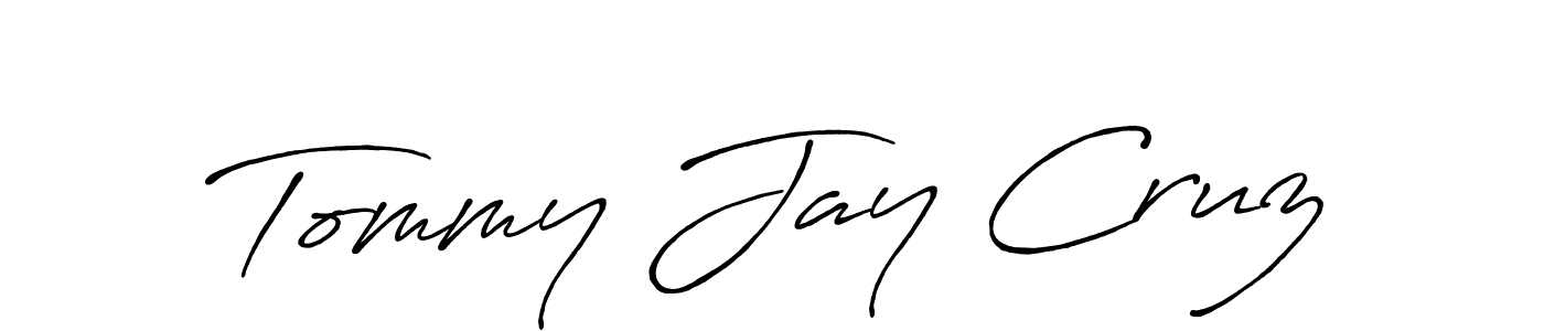 You should practise on your own different ways (Antro_Vectra_Bolder) to write your name (Tommy Jay Cruz) in signature. don't let someone else do it for you. Tommy Jay Cruz signature style 7 images and pictures png