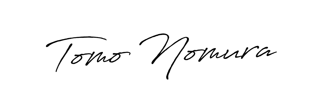 How to make Tomo Nomura name signature. Use Antro_Vectra_Bolder style for creating short signs online. This is the latest handwritten sign. Tomo Nomura signature style 7 images and pictures png
