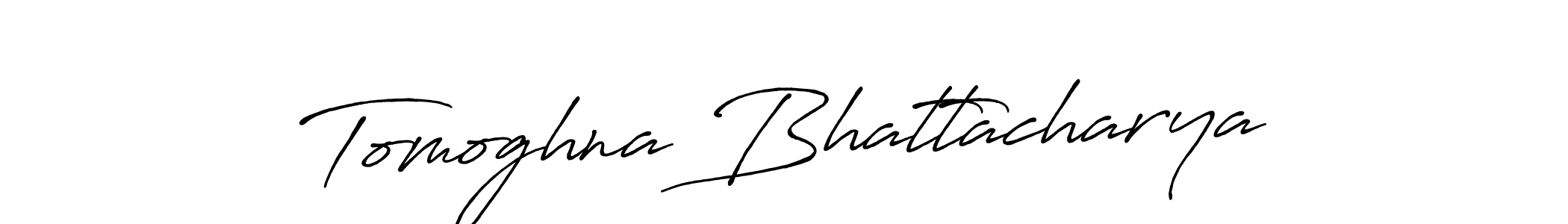 You should practise on your own different ways (Antro_Vectra_Bolder) to write your name (Tomoghna Bhattacharya) in signature. don't let someone else do it for you. Tomoghna Bhattacharya signature style 7 images and pictures png