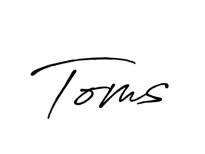 How to make Toms signature? Antro_Vectra_Bolder is a professional autograph style. Create handwritten signature for Toms name. Toms signature style 7 images and pictures png