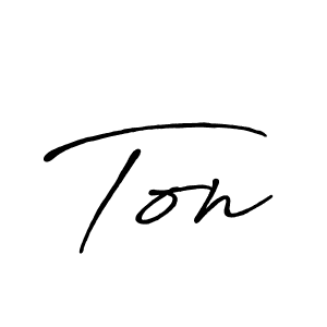 Ton stylish signature style. Best Handwritten Sign (Antro_Vectra_Bolder) for my name. Handwritten Signature Collection Ideas for my name Ton. Ton signature style 7 images and pictures png