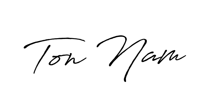 Design your own signature with our free online signature maker. With this signature software, you can create a handwritten (Antro_Vectra_Bolder) signature for name Ton Nam. Ton Nam signature style 7 images and pictures png