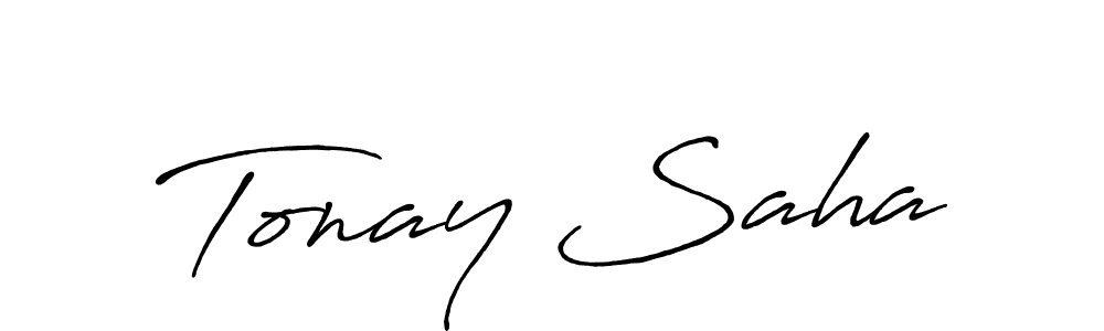 Use a signature maker to create a handwritten signature online. With this signature software, you can design (Antro_Vectra_Bolder) your own signature for name Tonay Saha. Tonay Saha signature style 7 images and pictures png