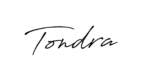 How to make Tondra name signature. Use Antro_Vectra_Bolder style for creating short signs online. This is the latest handwritten sign. Tondra signature style 7 images and pictures png