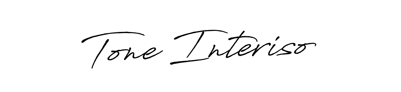 Tone Interiso stylish signature style. Best Handwritten Sign (Antro_Vectra_Bolder) for my name. Handwritten Signature Collection Ideas for my name Tone Interiso. Tone Interiso signature style 7 images and pictures png