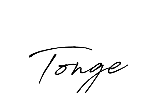 Make a beautiful signature design for name Tonge. With this signature (Antro_Vectra_Bolder) style, you can create a handwritten signature for free. Tonge signature style 7 images and pictures png