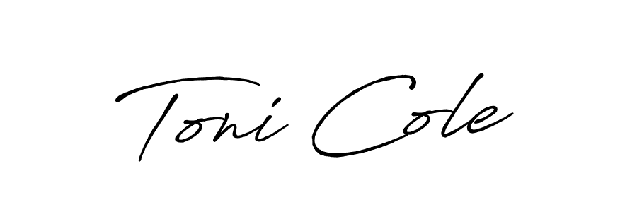 Make a beautiful signature design for name Toni Cole. With this signature (Antro_Vectra_Bolder) style, you can create a handwritten signature for free. Toni Cole signature style 7 images and pictures png