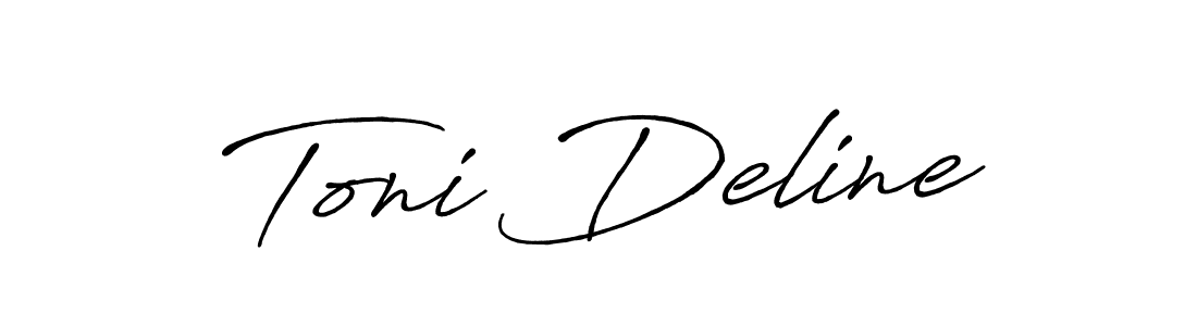 Make a short Toni Deline signature style. Manage your documents anywhere anytime using Antro_Vectra_Bolder. Create and add eSignatures, submit forms, share and send files easily. Toni Deline signature style 7 images and pictures png