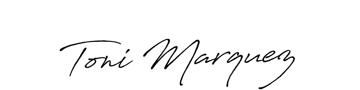 How to make Toni Marquez signature? Antro_Vectra_Bolder is a professional autograph style. Create handwritten signature for Toni Marquez name. Toni Marquez signature style 7 images and pictures png