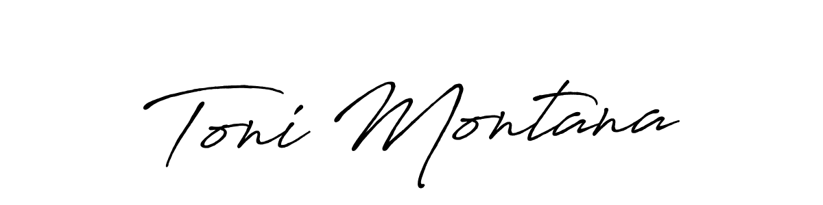 How to make Toni Montana name signature. Use Antro_Vectra_Bolder style for creating short signs online. This is the latest handwritten sign. Toni Montana signature style 7 images and pictures png