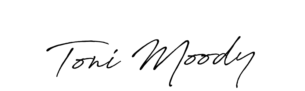 Design your own signature with our free online signature maker. With this signature software, you can create a handwritten (Antro_Vectra_Bolder) signature for name Toni Moody. Toni Moody signature style 7 images and pictures png